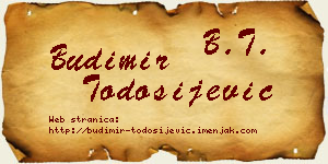 Budimir Todosijević vizit kartica